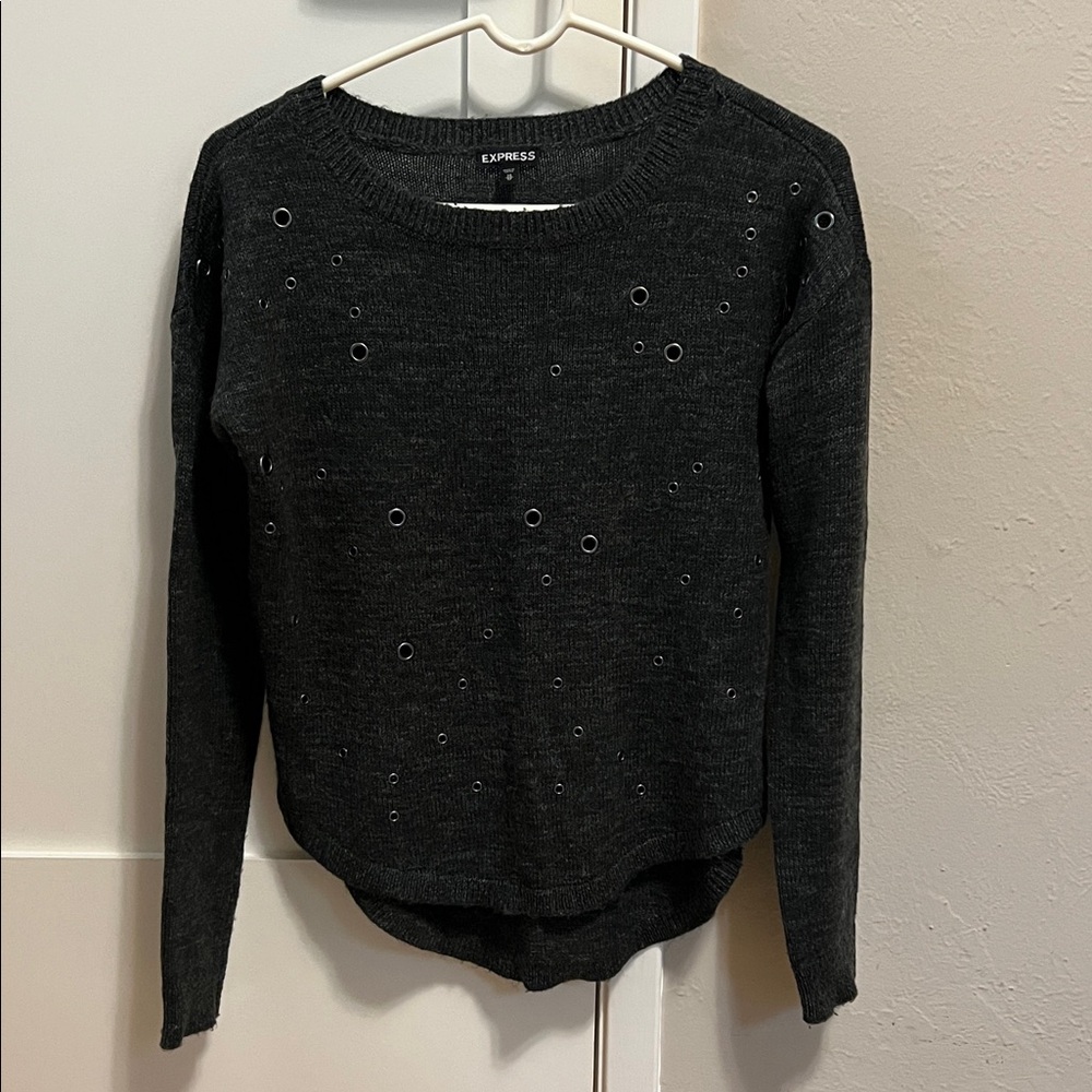 Express sweater with grommets